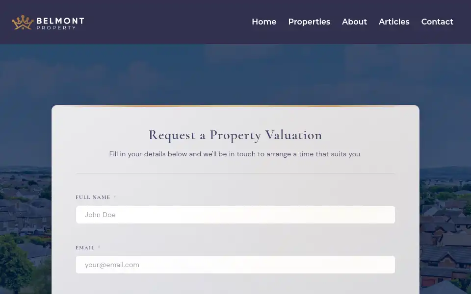 Screenshot of belmontproperty.com