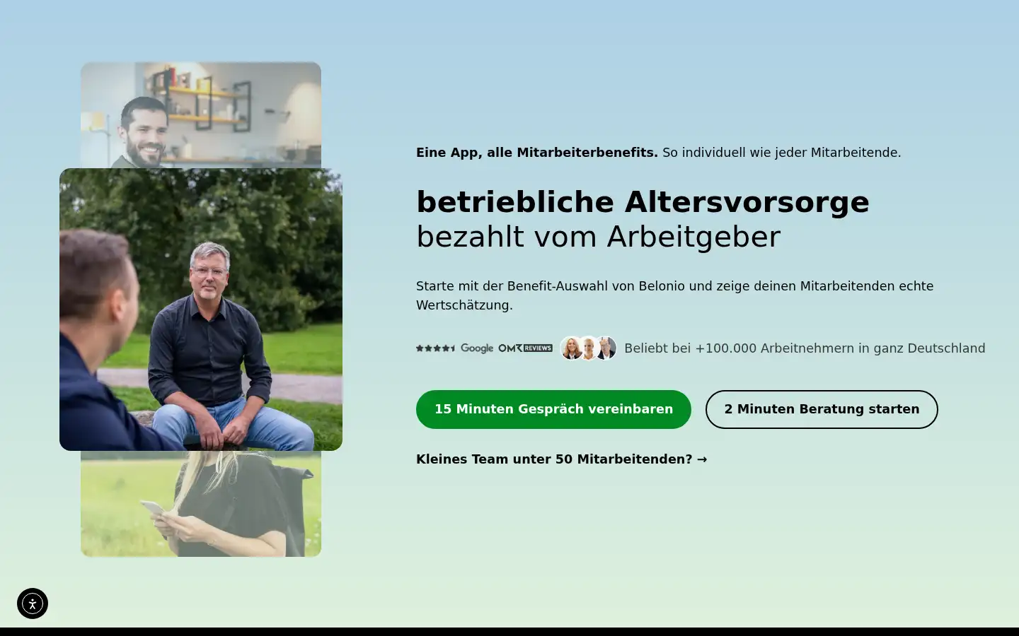 Screenshot of belonio.de