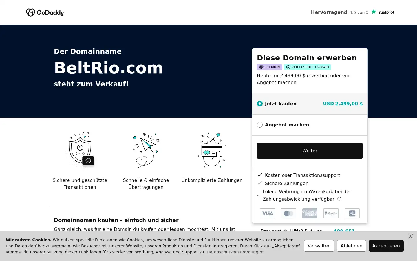 Screenshot of beltrio.com