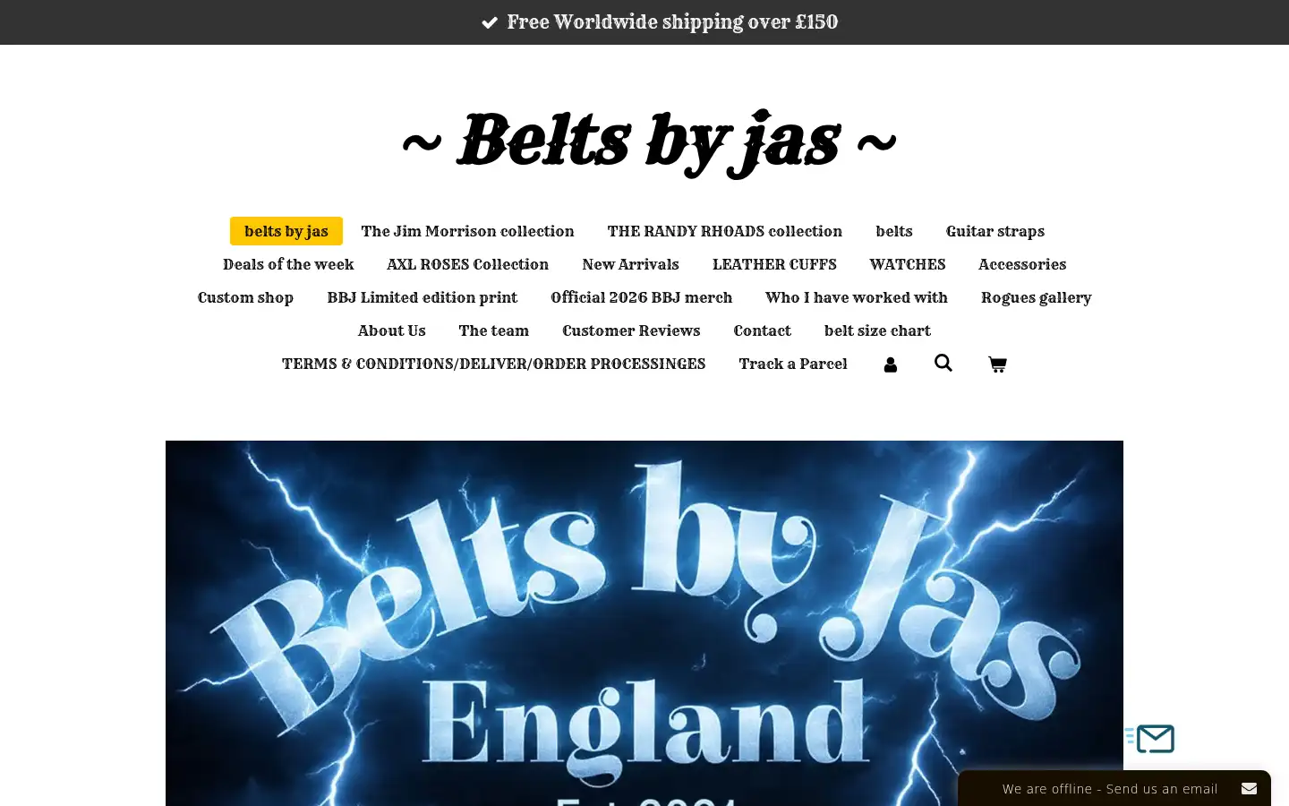 Screenshot of beltsbyjas.com