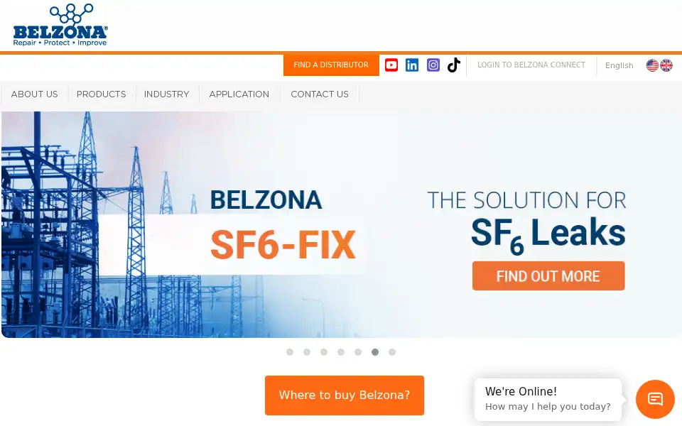 Screenshot of belzona.com