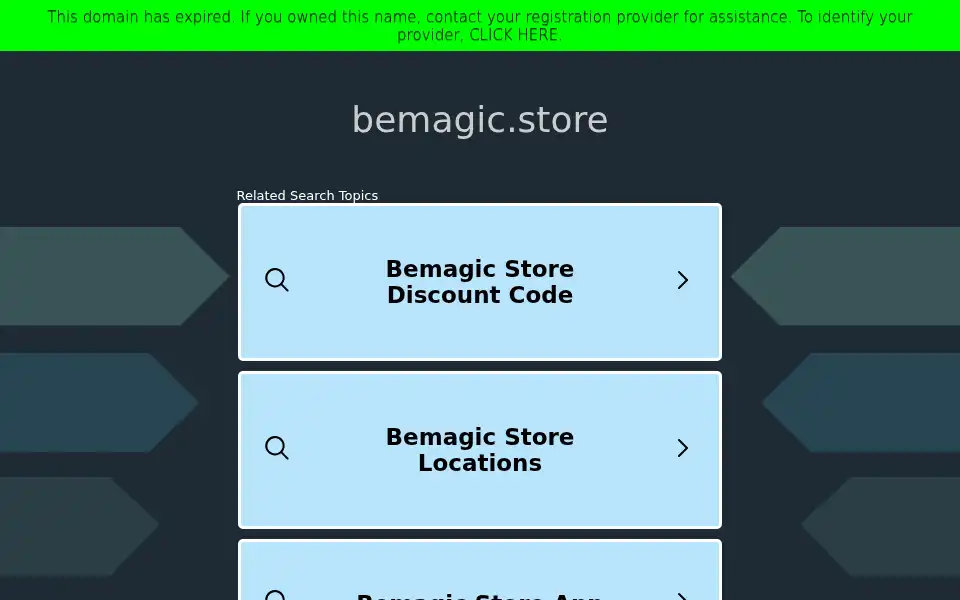 Screenshot of bemagic.store