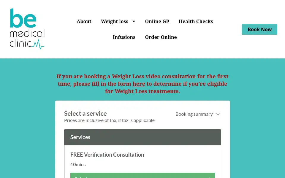 Screenshot of bemedicalharleystreet.com