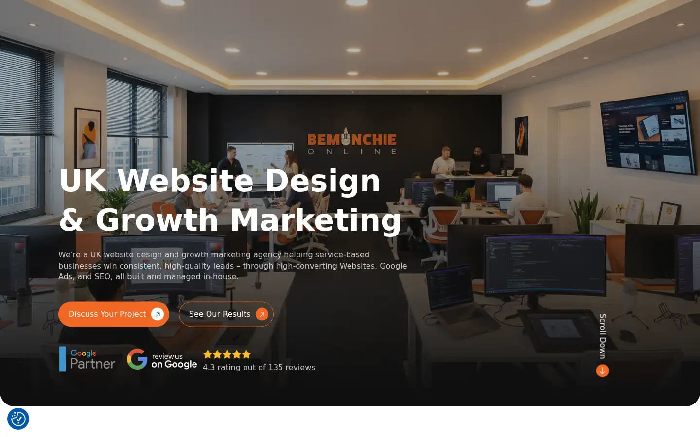 Screenshot of bemunchieonline.co.uk