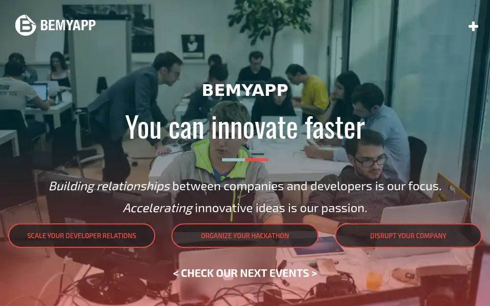 Screenshot of bemyapp.com