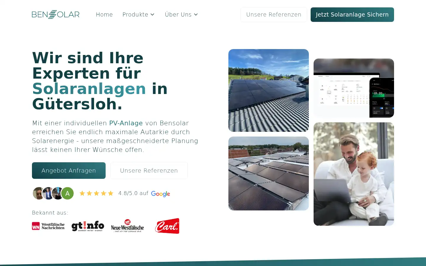 Screenshot of ben-solar.com