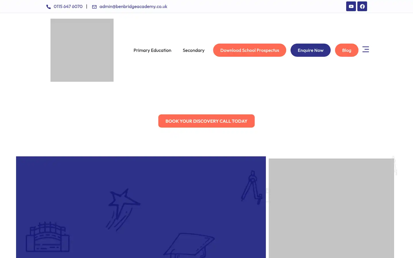 Screenshot of benbridgeacademy.co.uk