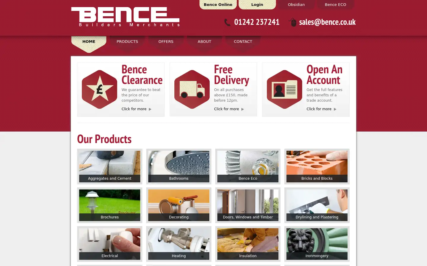 Screenshot of bence.co.uk