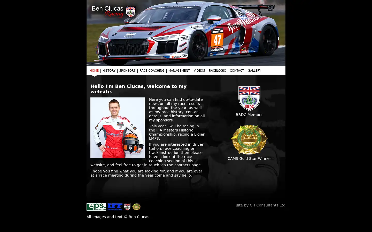 Screenshot of benclucas.co.uk