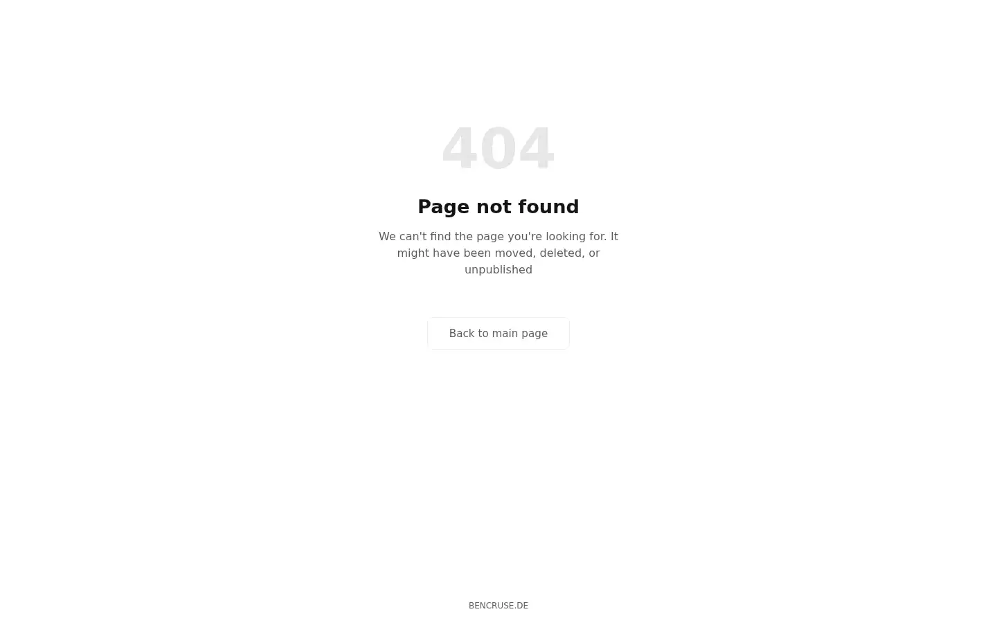 Screenshot of bencruse.de