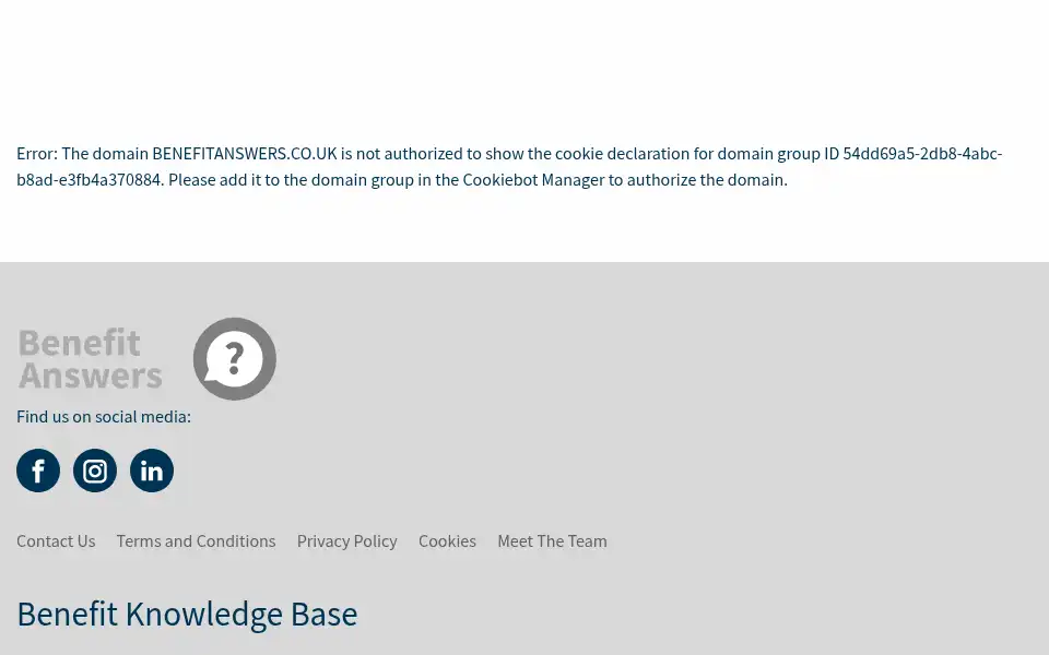 Screenshot of benefitanswers.co.uk