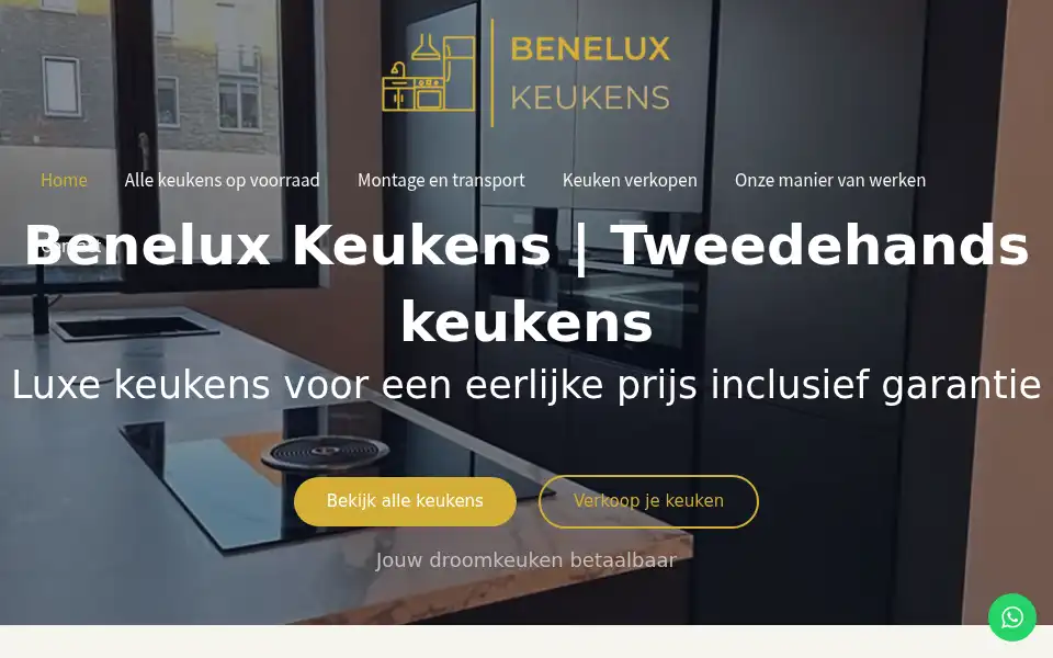 Screenshot of beneluxkeukens.com