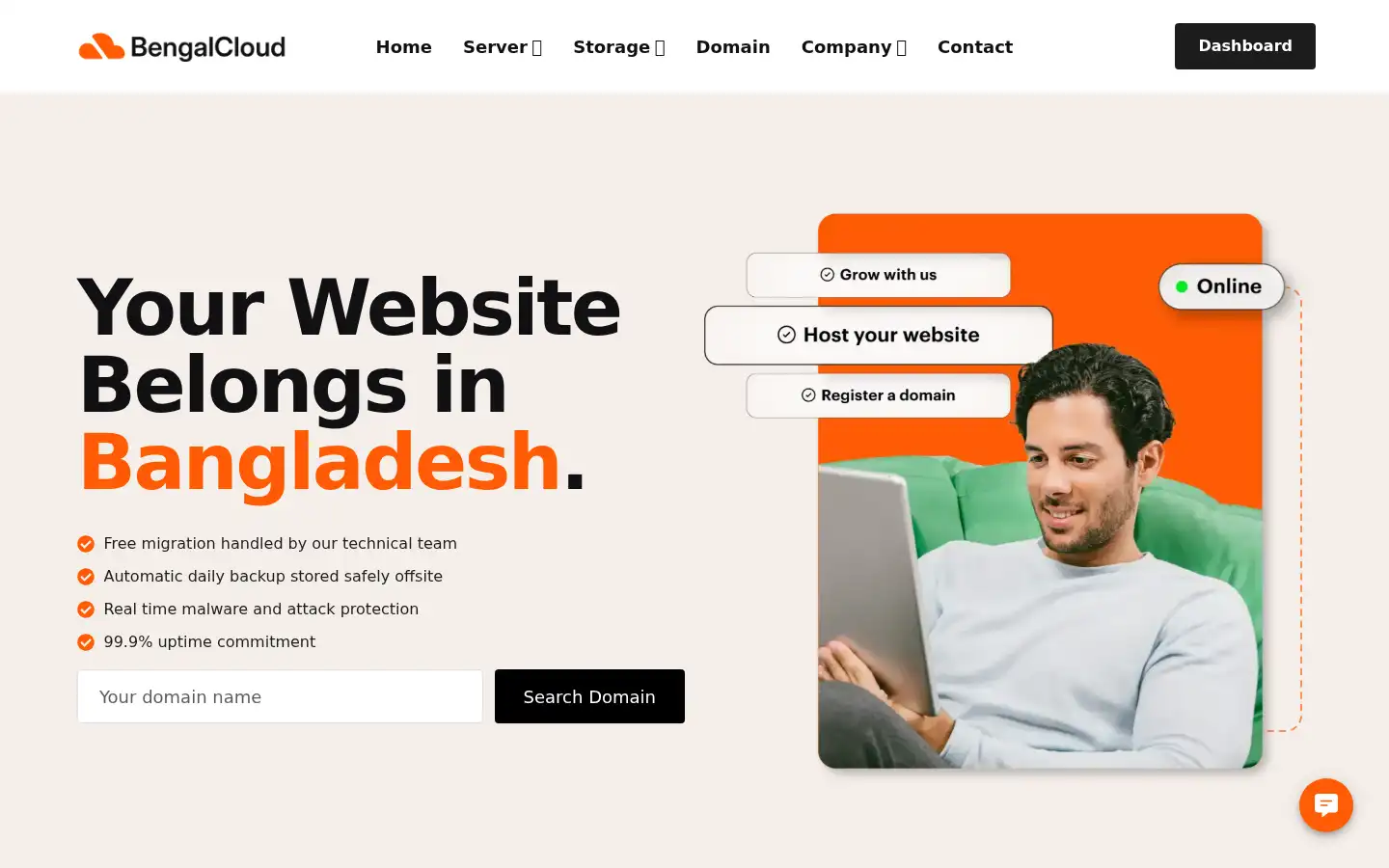 Screenshot of bengalcloud.com