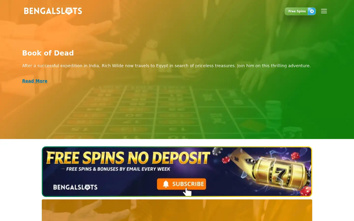 Screenshot of bengalslots.com