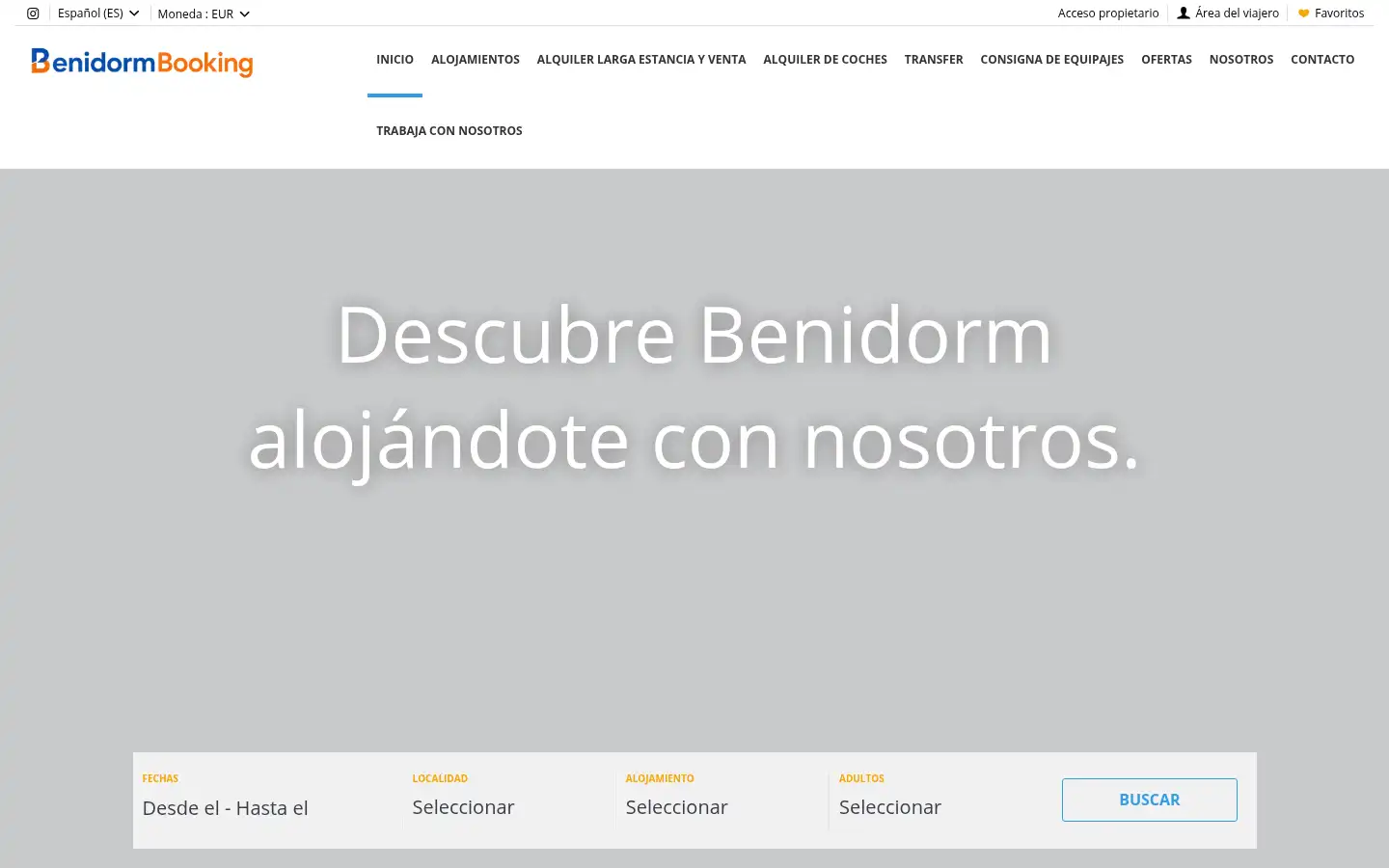 Screenshot of benidormbooking.com
