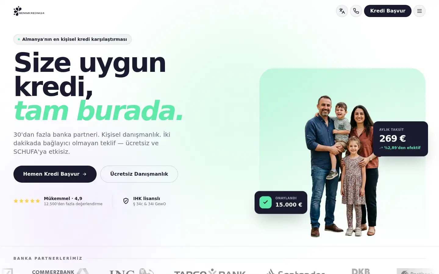 Screenshot of benimkredim24.de