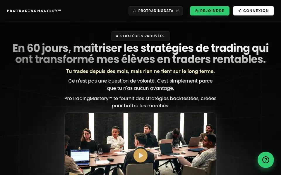 Screenshot of benjamindeleuzetrading.com