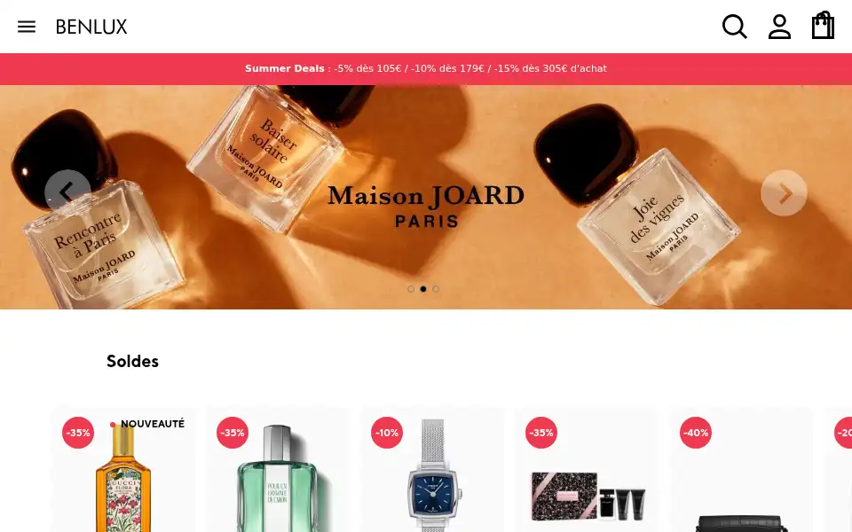 Screenshot of benlux.fr