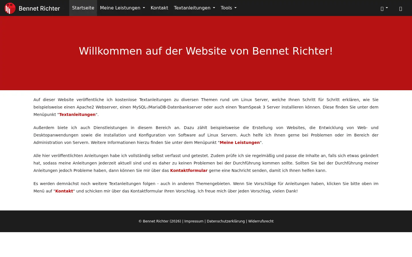 Screenshot of bennetrichter.de