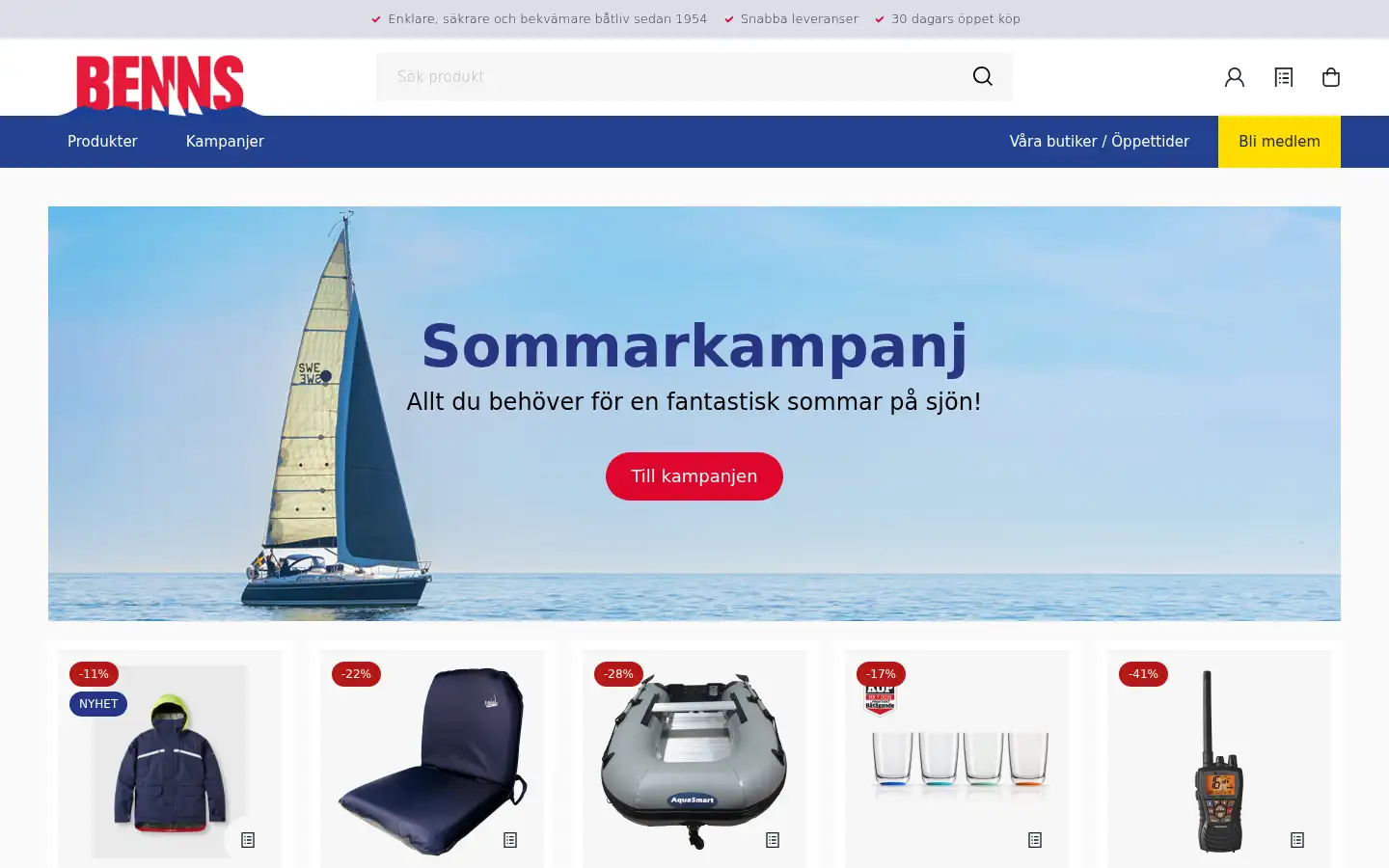 Screenshot of benns.se
