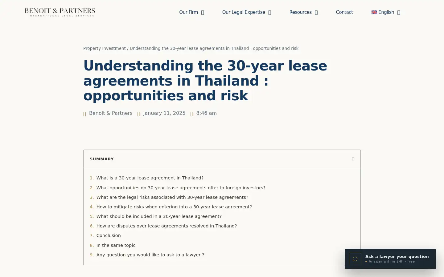 Screenshot of benoit-partners.com