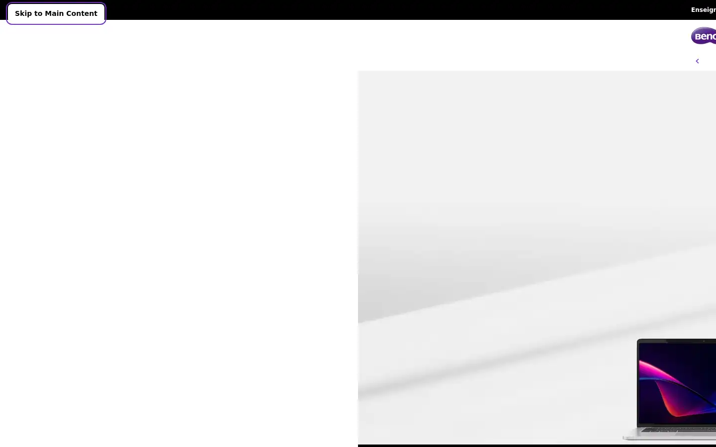 Screenshot of benq.eu