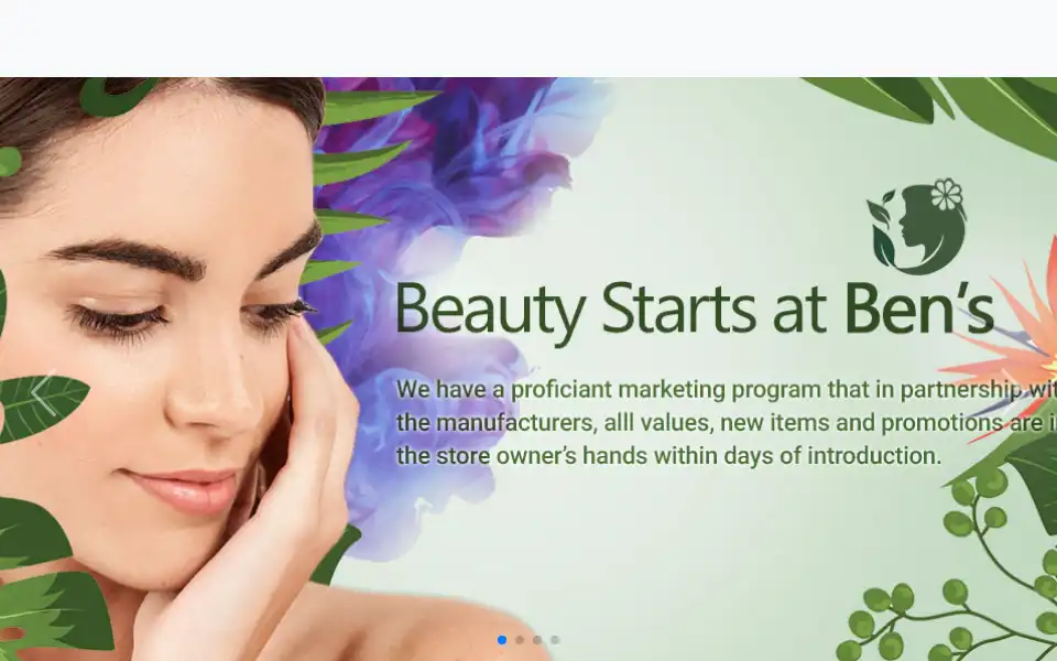 Screenshot of bensbeauty.com