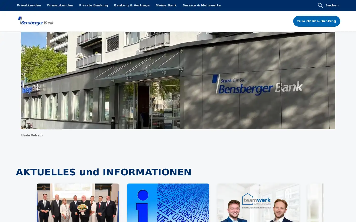 Screenshot of bensbergerbank.de