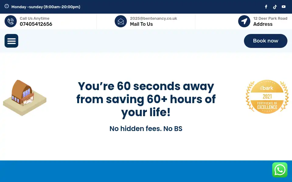 Screenshot of bentenancy.co.uk