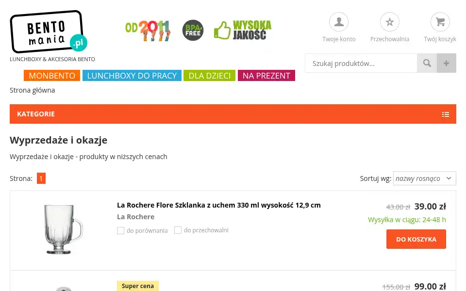 Screenshot of bentomania.pl