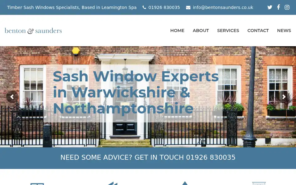 Screenshot of bentonsaunders.co.uk