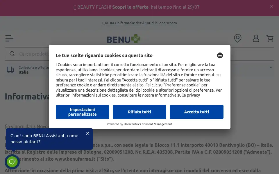 Screenshot of benufarma.it