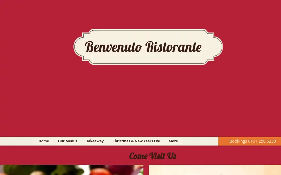 Screenshot of benvenutoristorante.co.uk