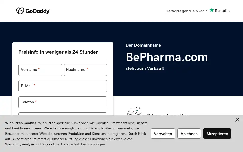 Screenshot of bepharma.com