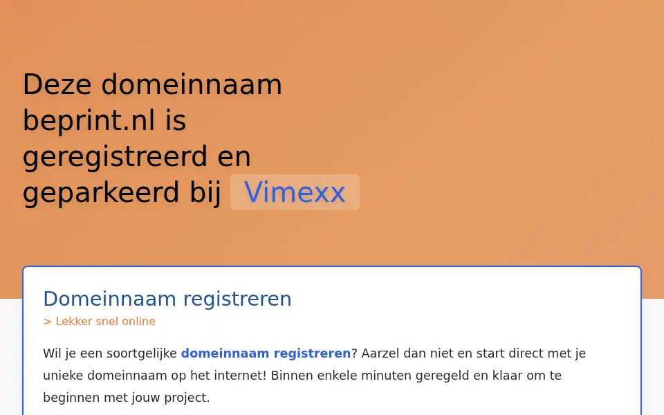 Screenshot of beprint.nl