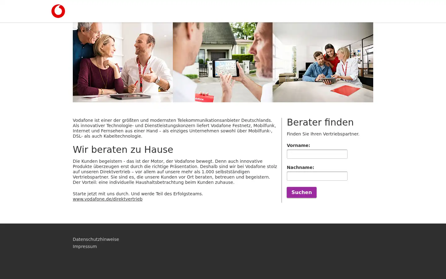 Screenshot of berater-vodafone.de