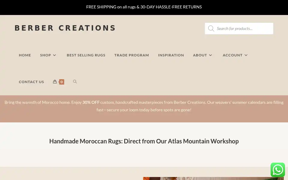 Screenshot of berbercreations.com