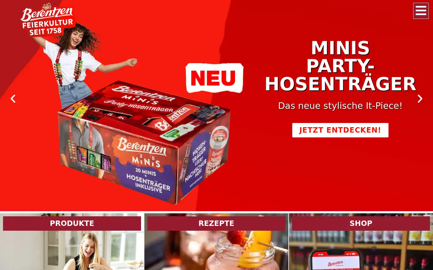Screenshot of berentzen.de