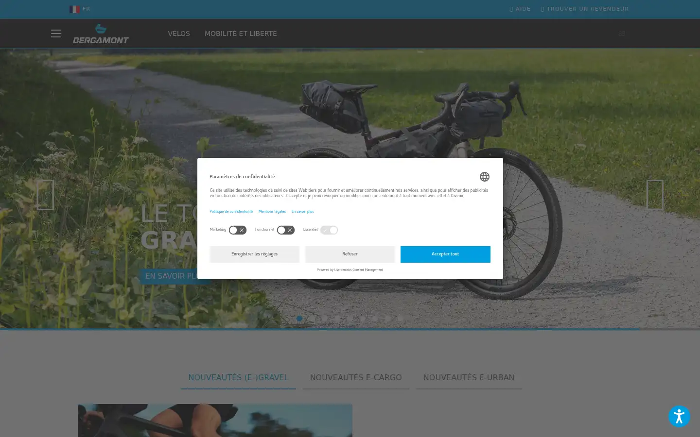 Screenshot of bergamont.com
