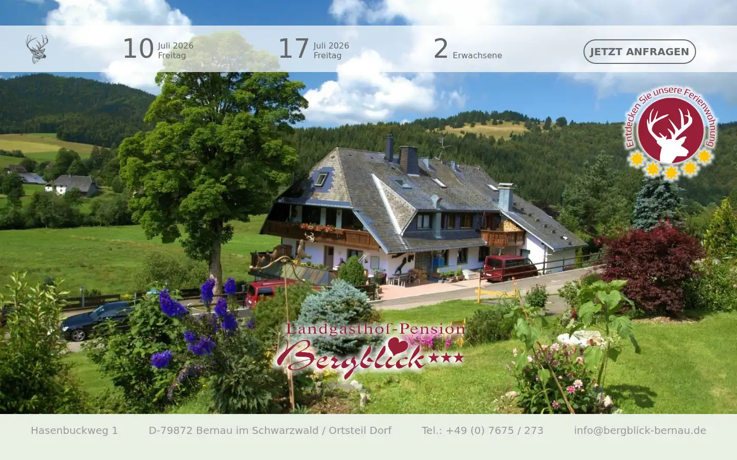 Screenshot of bergblick-bernau.de
