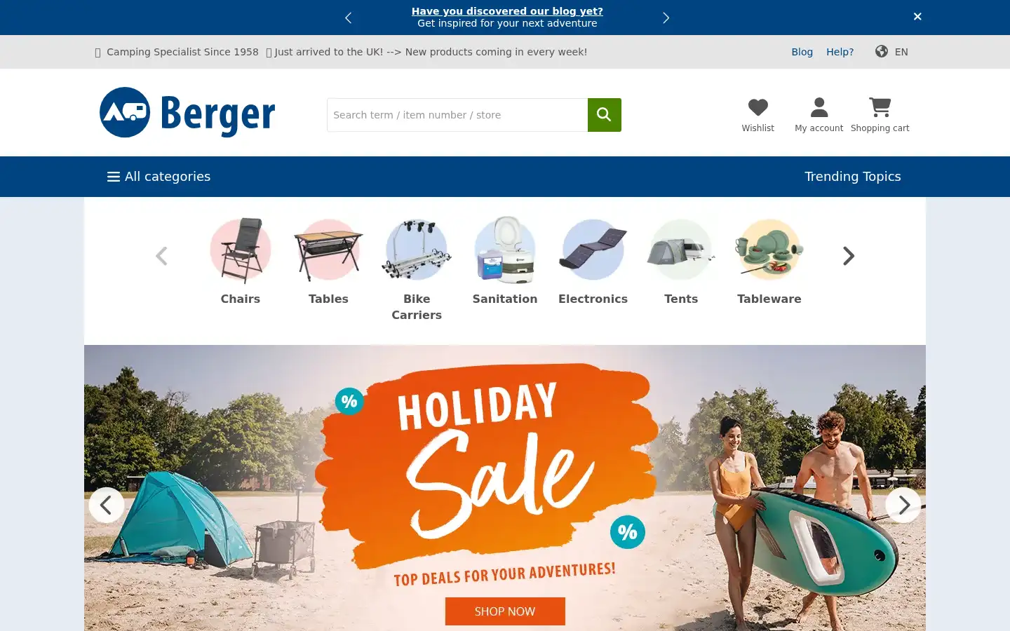 Screenshot of berger-camping.co.uk