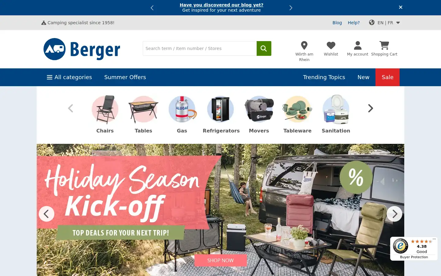 Screenshot of berger-camping.com