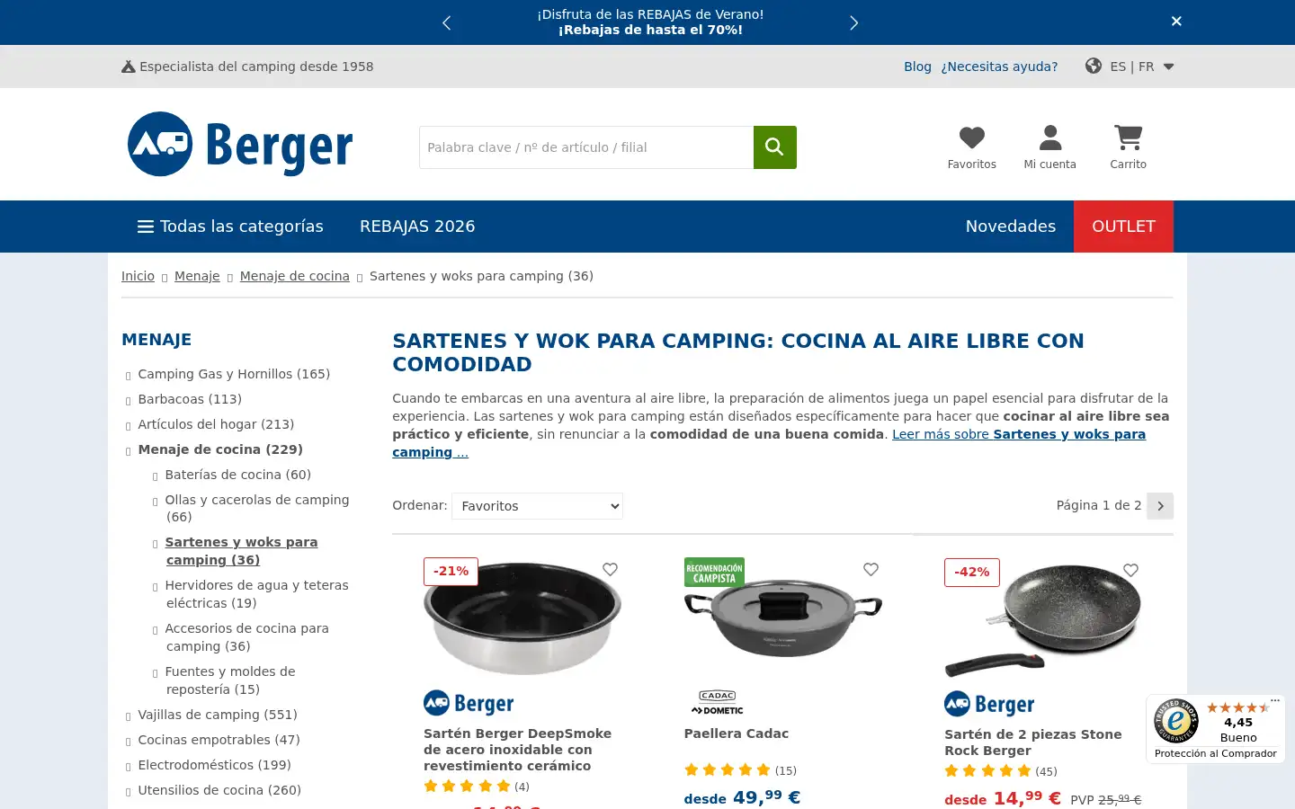 Screenshot of berger-camping.es