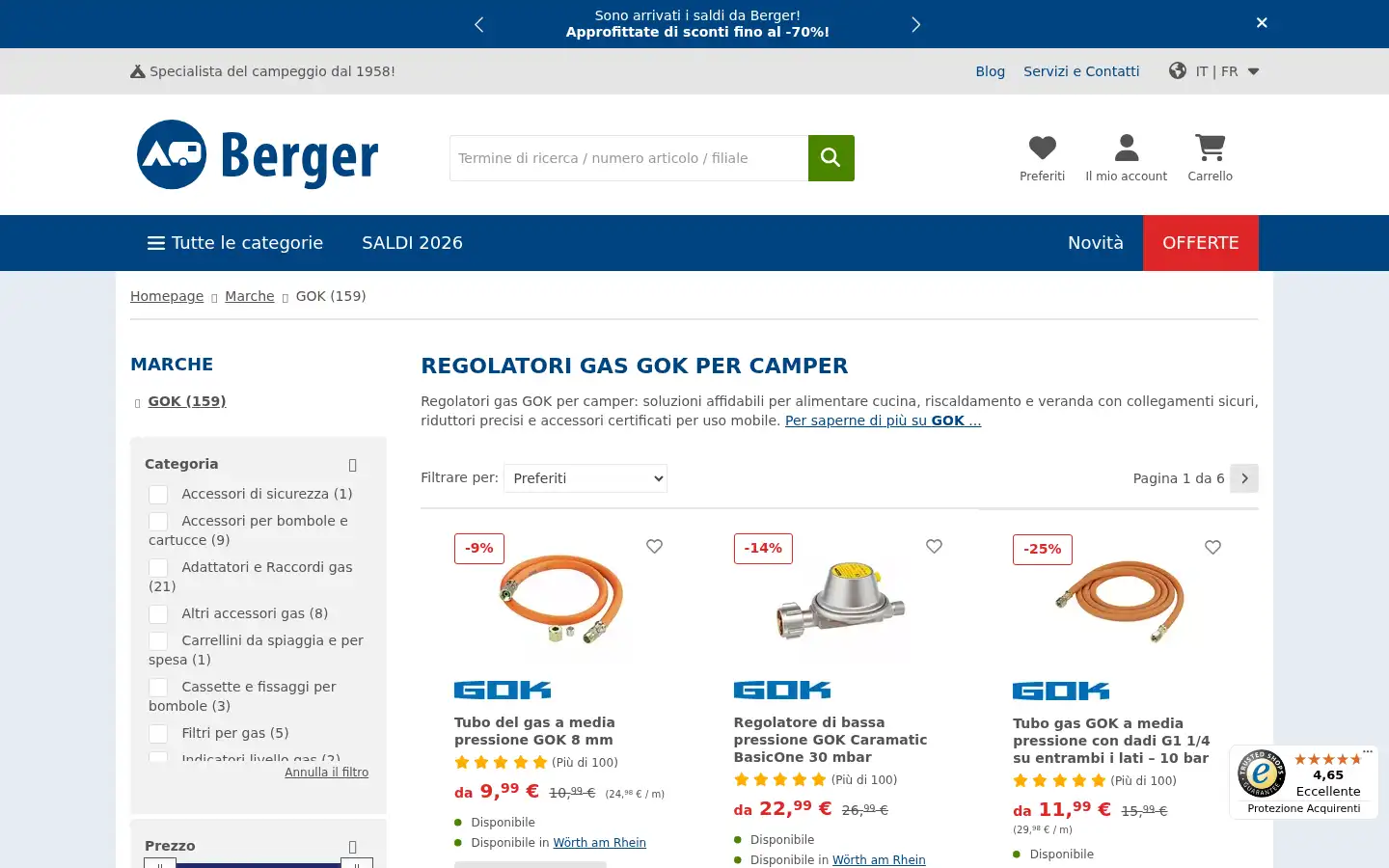 Screenshot of berger-camping.it