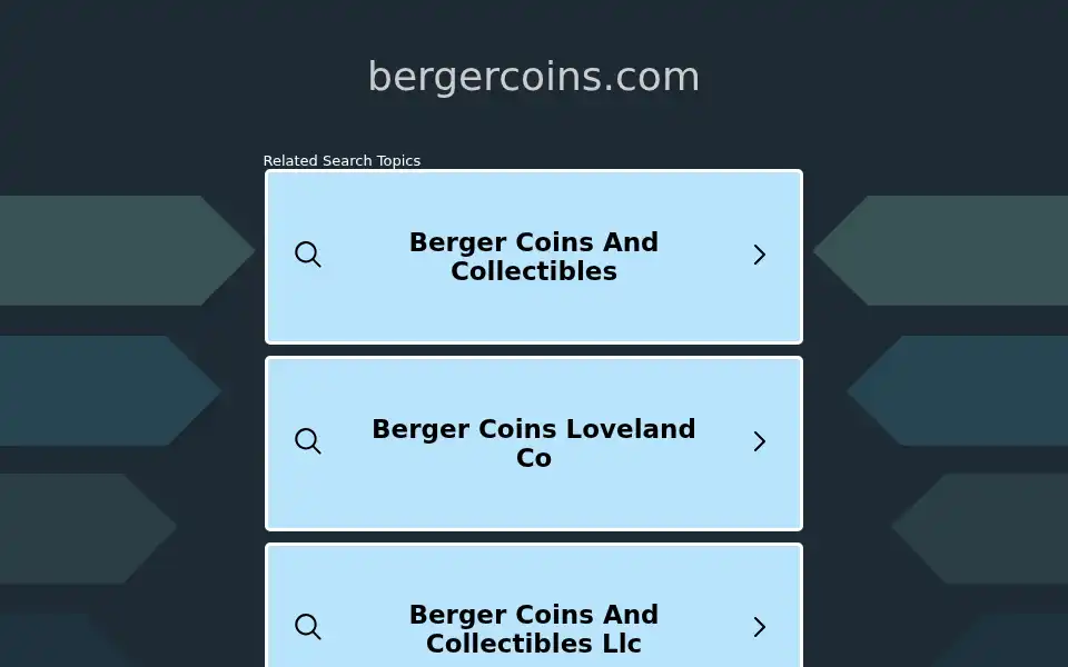 Screenshot of bergercoins.com