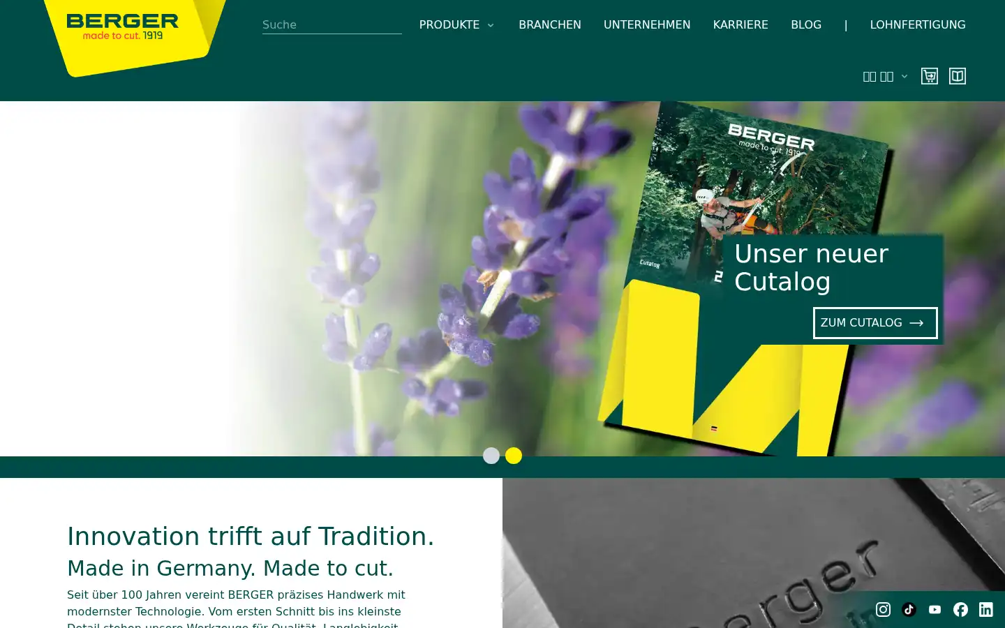 Screenshot of bergertools.com