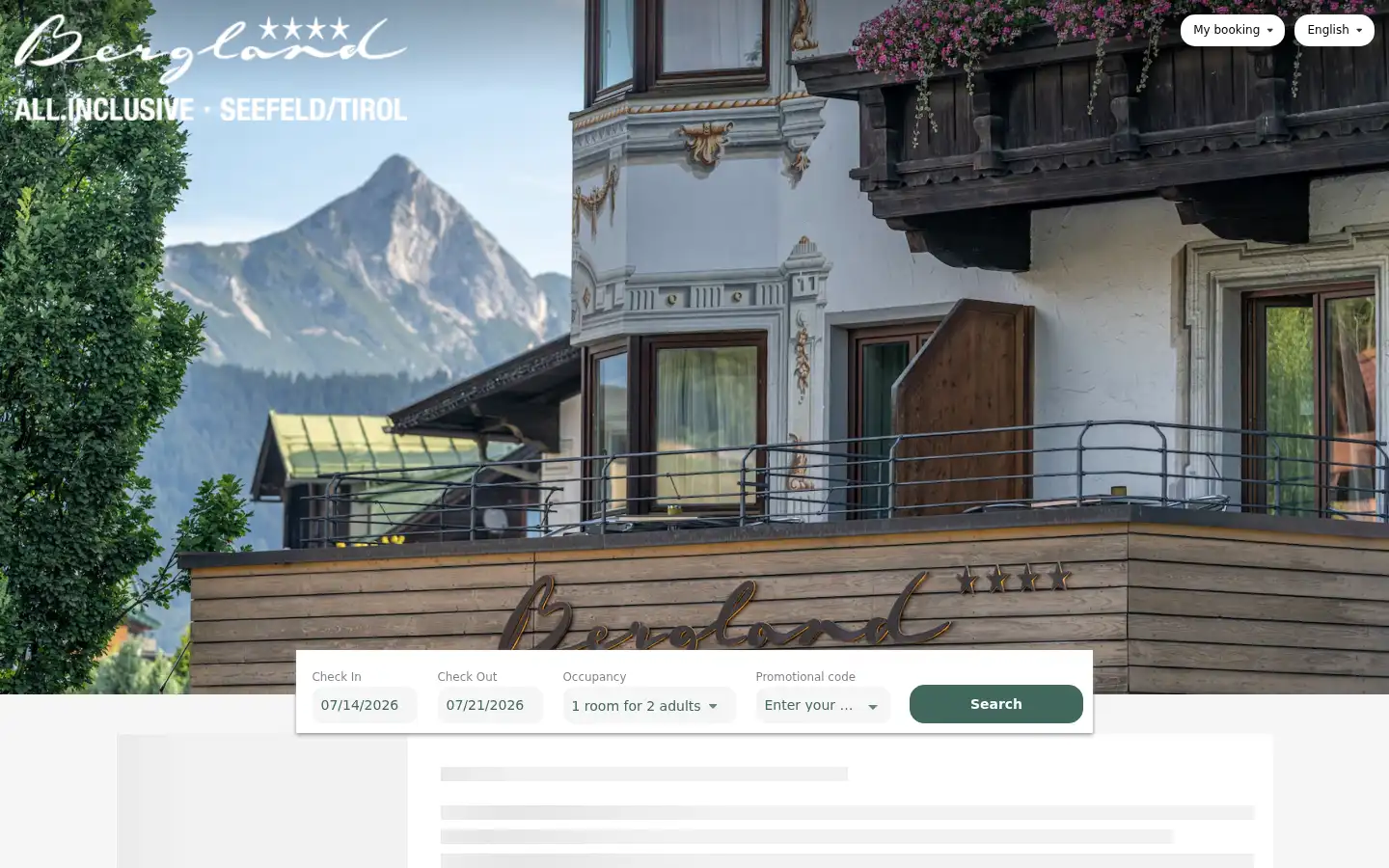 Screenshot of bergland-seefeld.at