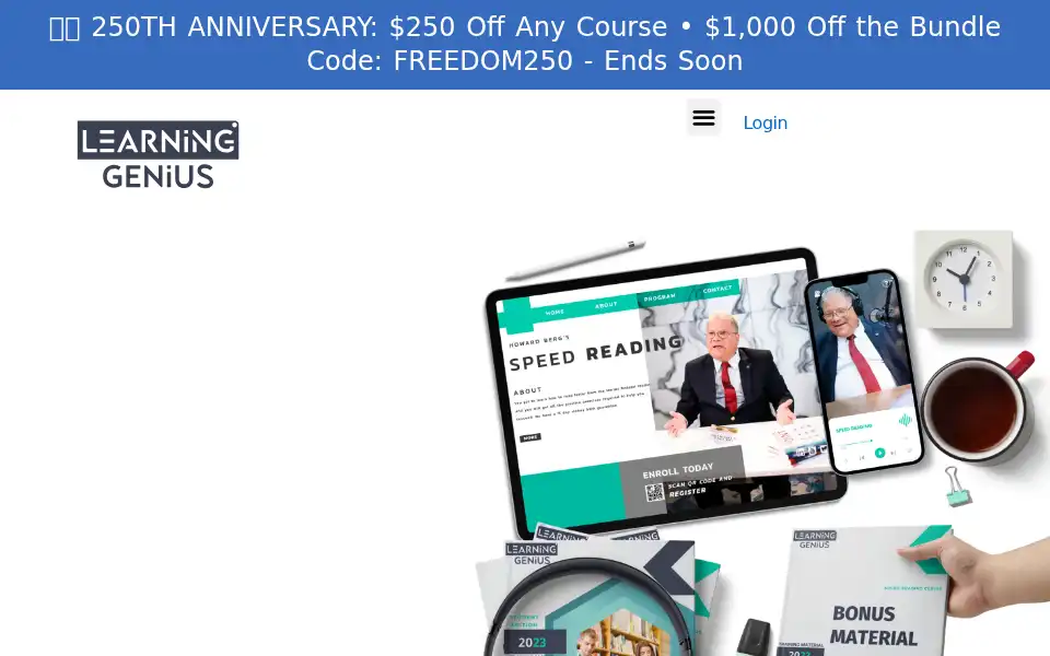 Screenshot of berglearning.com