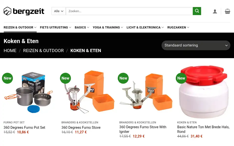Screenshot of bergzeit-nl.com