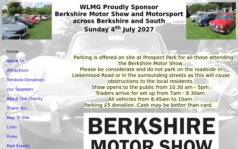 Screenshot of berkshiremotorshow.co.uk